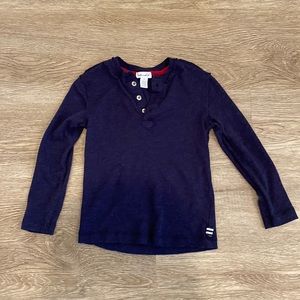 Splendid Navy Long-sleeve Shirt-Size 3T